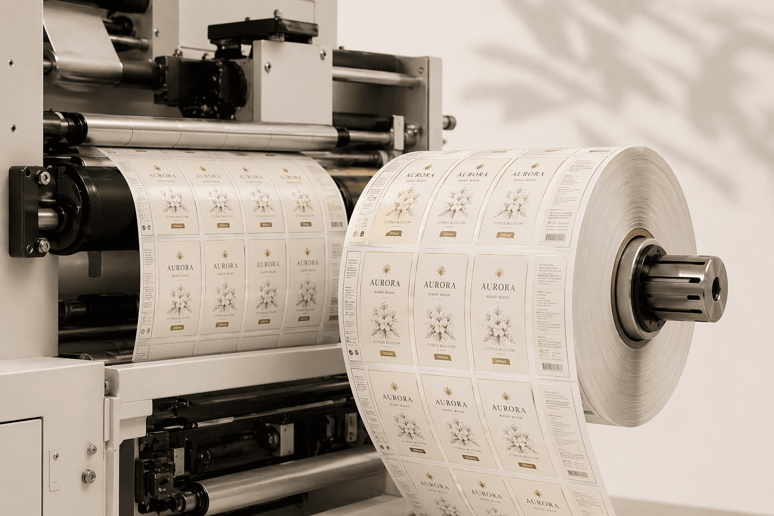 Flexographic printing press output