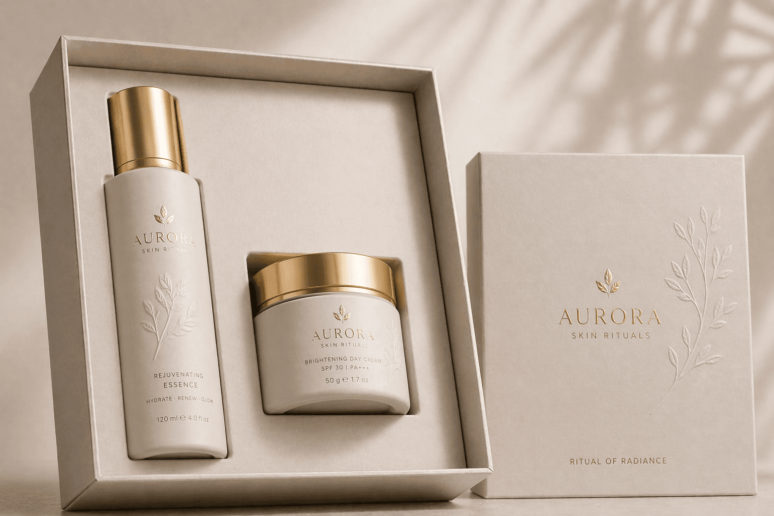 Premium cosmetic jar with foil label