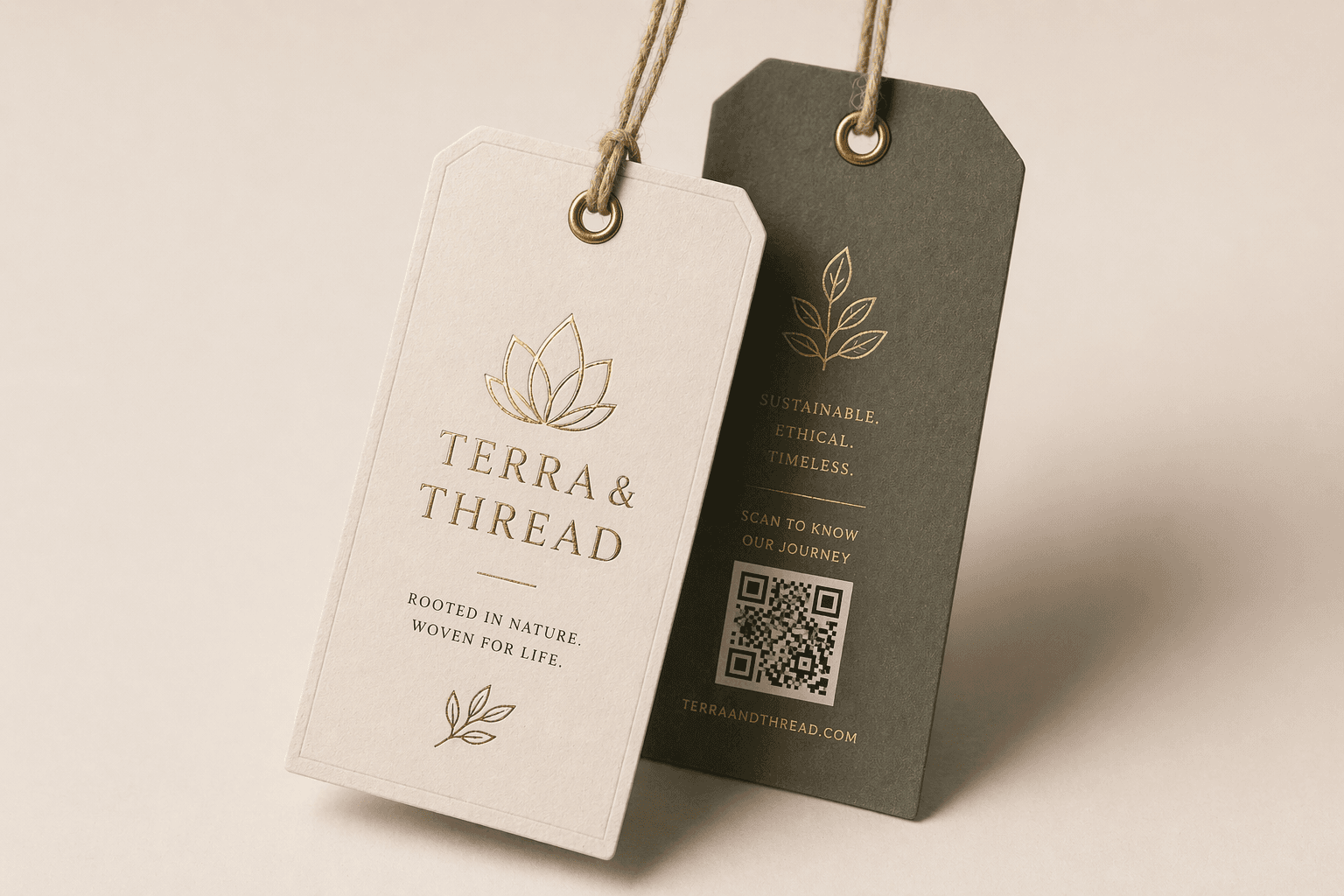 Premium apparel hang tag