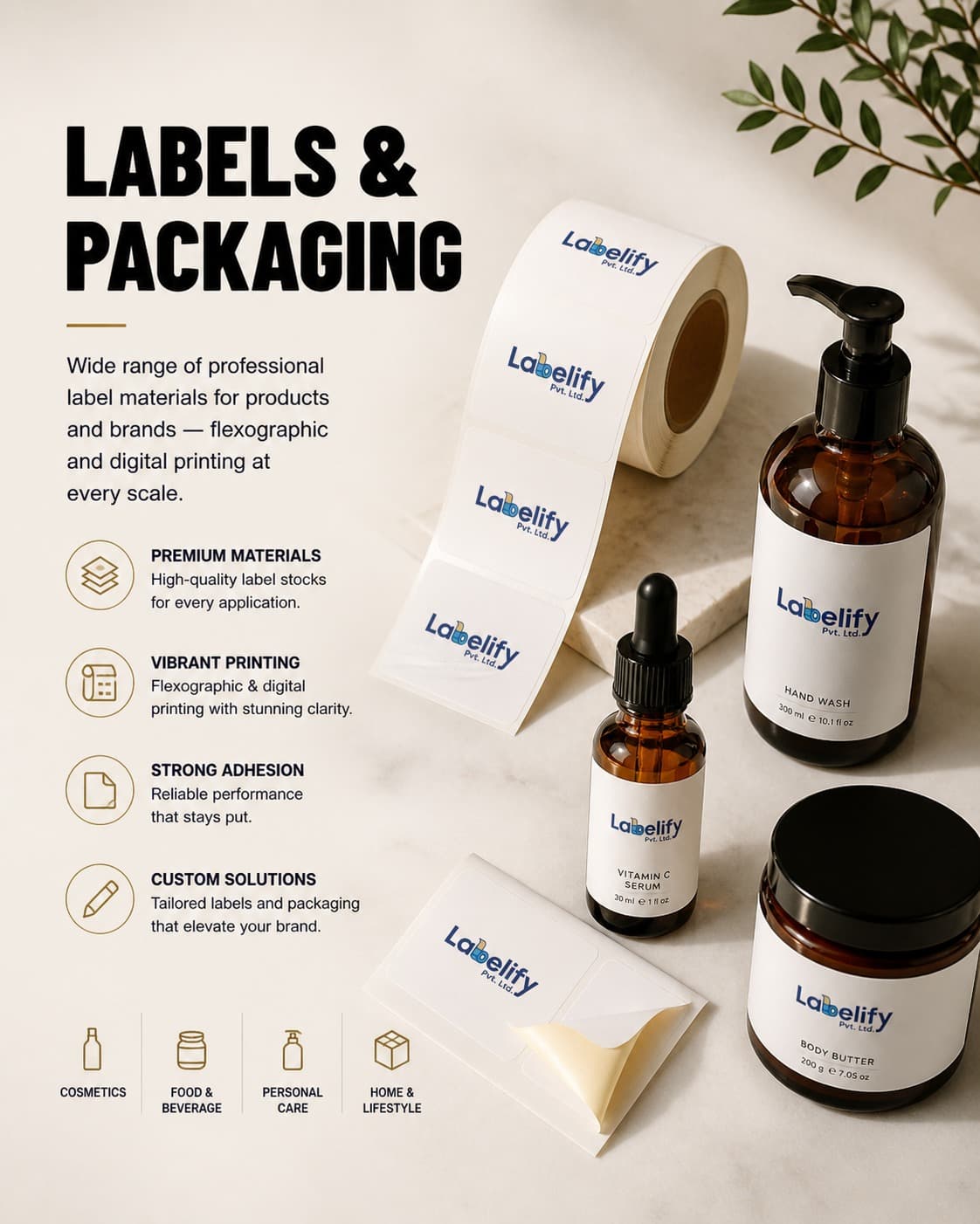 Premium minimalist product packaging