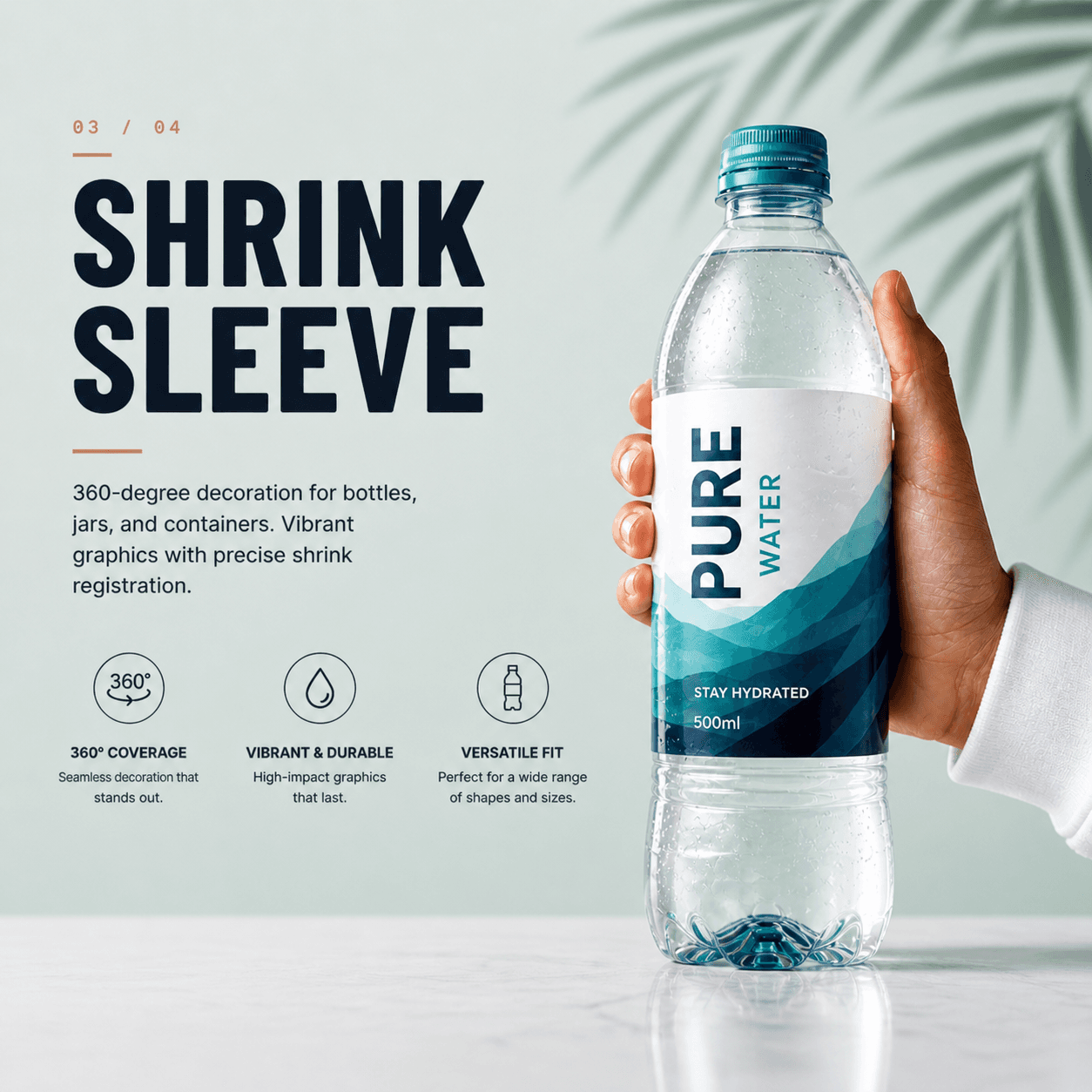 Shrink sleeve bottle packaging